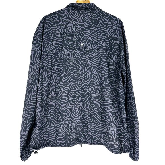 Fabletics Oversized Flyweight Pewter Gray Zebra Print Reflective Windbreaker XL - Picture 4 of 12